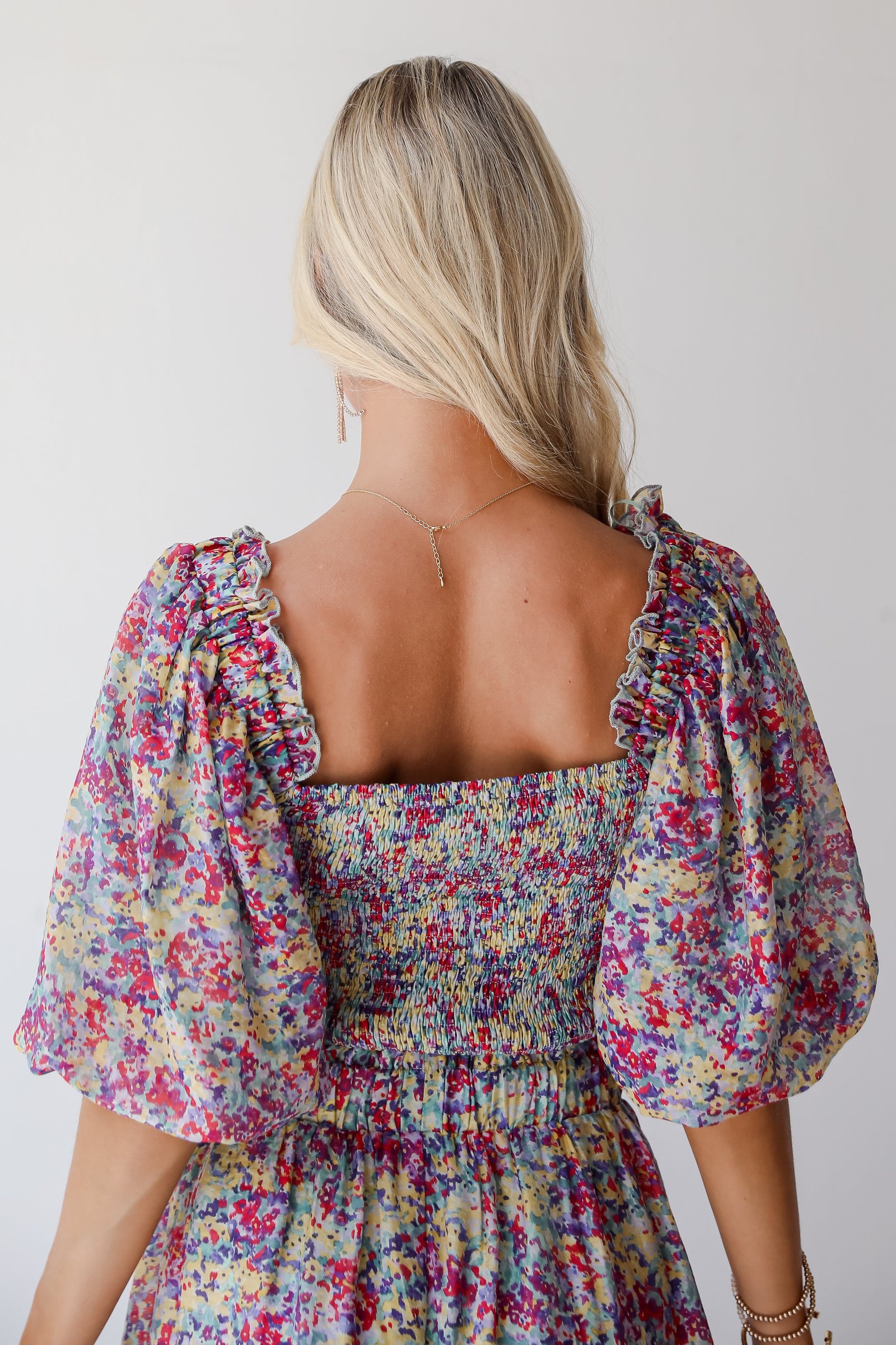 FINAL SALE - Instantly Perfect Multicolored Floral Cropped Blouse